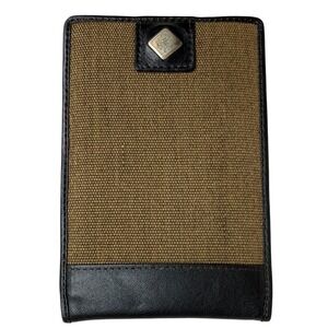 Vintage Donald J. Trump Signature Collection Canvas Leather Bi-Fold Wallet Brown